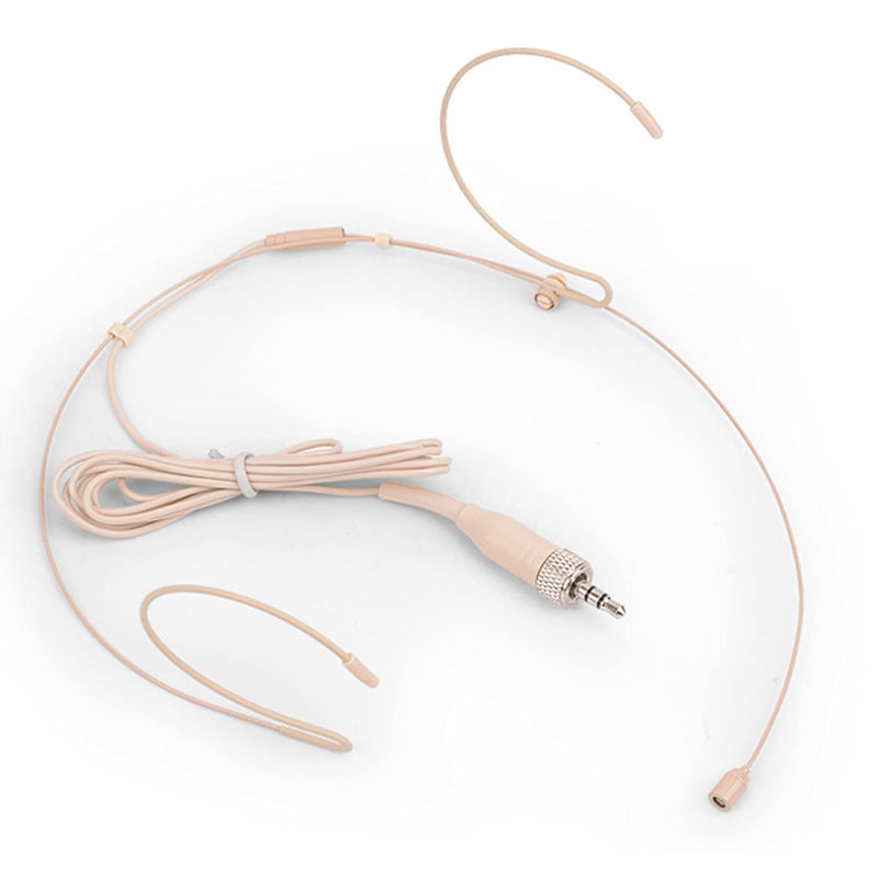 Headset Microphone Double Over Ear Earset Over Ear Headworn Mic Compatible with Sennheiser Wireless System Bodypack Transmitter with 1.2m Cable and Windscreen 3.5mm Female Screw Plug