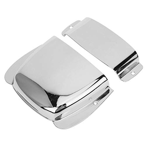 Bass Guitar Bridge Cover with Screws Zinc Alloy Protector Bridge Plate Cover for Electric Bass Guitar (Silver) Silver