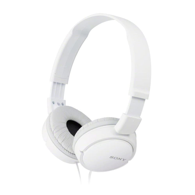 Sony ZX Series Wired On-Ear Headphones with Mic, White MDR-ZX110AP