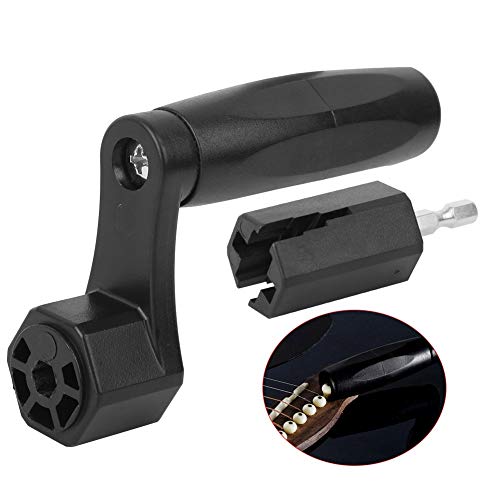 [AUSTRALIA] - Guitar String Winder Cutter 2 in 1 Bridge Pin Peg Puller Plastic Metal Professional Guitar Repair Tool Black 