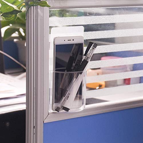 Remote Control Holder Wall Mount Damage-Free (2 pack), Clear Media Organizer Storage Box, Table and Nightstand Convenient Remote Caddy
