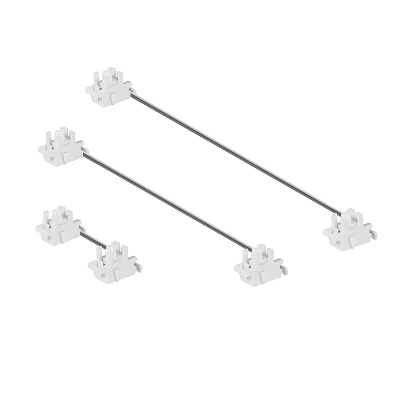ZugGear White Plate Mount Stabilizers 2U 6.25U 7U for Cherry MX Compatible Mechanical Keyboards (DUROCK White Plate Mount 60/87 Keyboard Kit)