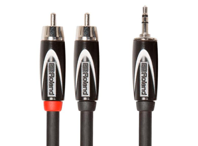 Roland Interconnect Cable 3.5mm TRS to Dual RCA - 3m - 10 Foot (RCC-10-352RV2)