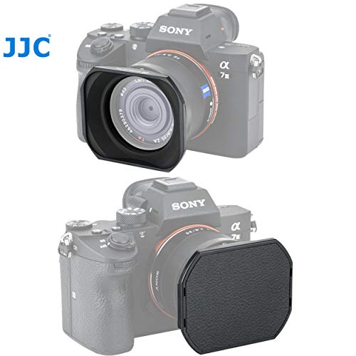 JJC Metal Dedicated Bayonet Lens Hood for Sony RX1 RX1R RX1R II Digital Camera, Sony RX1 RX1R RX1R II Metal Lens Hood, W Front Cap, Replacement of Sony LHP-1 Lens Hood LH-LHP1II