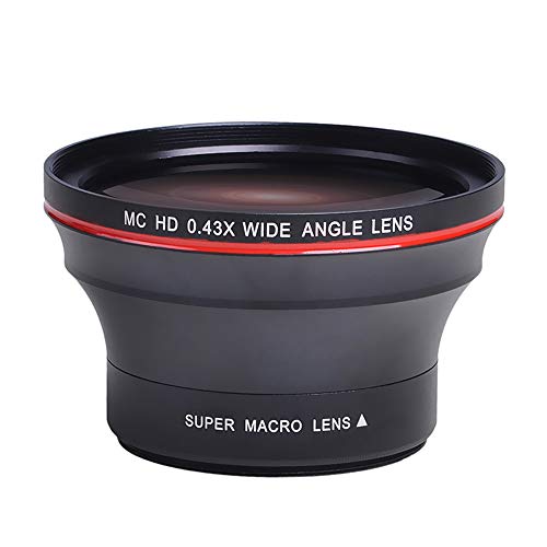 55MM 0.43x Professional HD Wide Angle Lens w/Macro Portion for Nikon D3400 D5600 for Sony Alpha Cameras 55MM