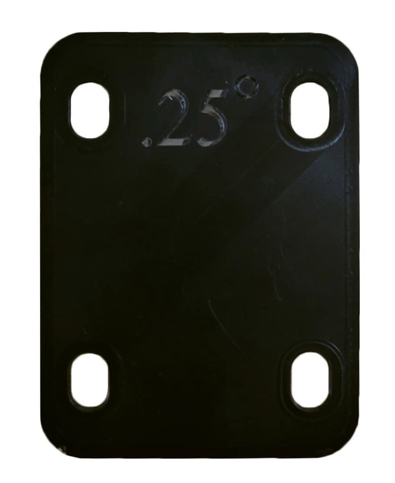 Guitar Neck Shims 3Pcs 0.25°, 0.5°, and 1°Degree Nylon Gasket for Guitar and Bass Bolt-on Neck Repair 3 x 2.2inch Black (Black)