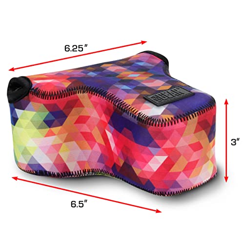 USA Gear Camera Sleeve (Geometric) + Camera Neck Strap (Geometric) - Bundle