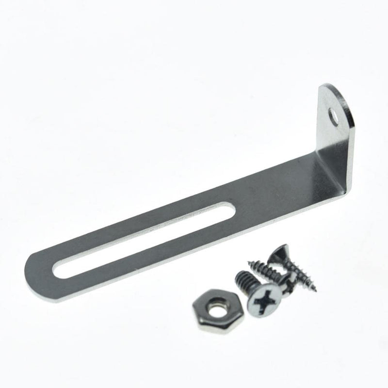 KAISH Premium Stainless Steel Guitar Pickguard Bracket with Pickguard Mounting Screws Bolt and Nut for USA Les Paul Chrome