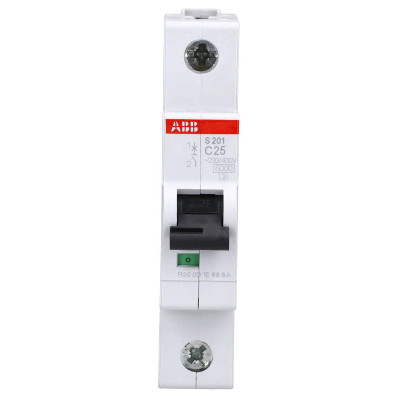 ABB S201-C25 Circuit Breaker S200-1P 25 A-C 2CDS251001R0254