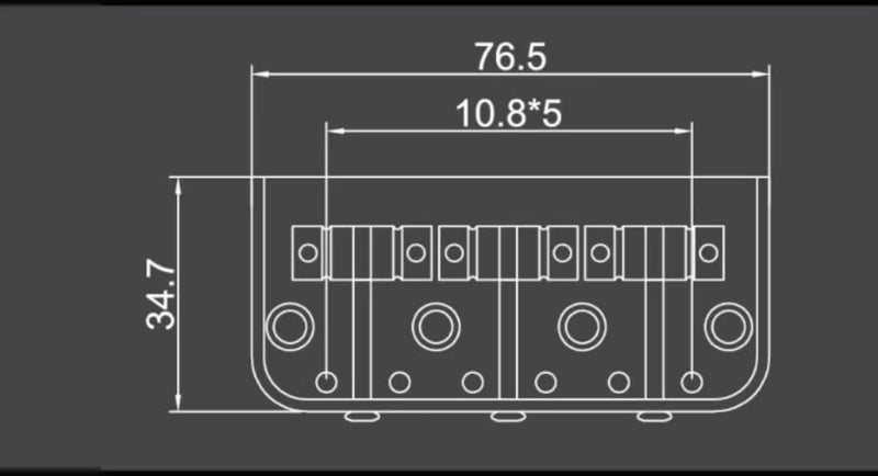 Guyker Fixed Short Bridge Assembly with Brass Compensated 3-Saddle and Steel Base Plate Compatible with Vintage TL Start ST Electric Guitar, GT02 GT02 chrome