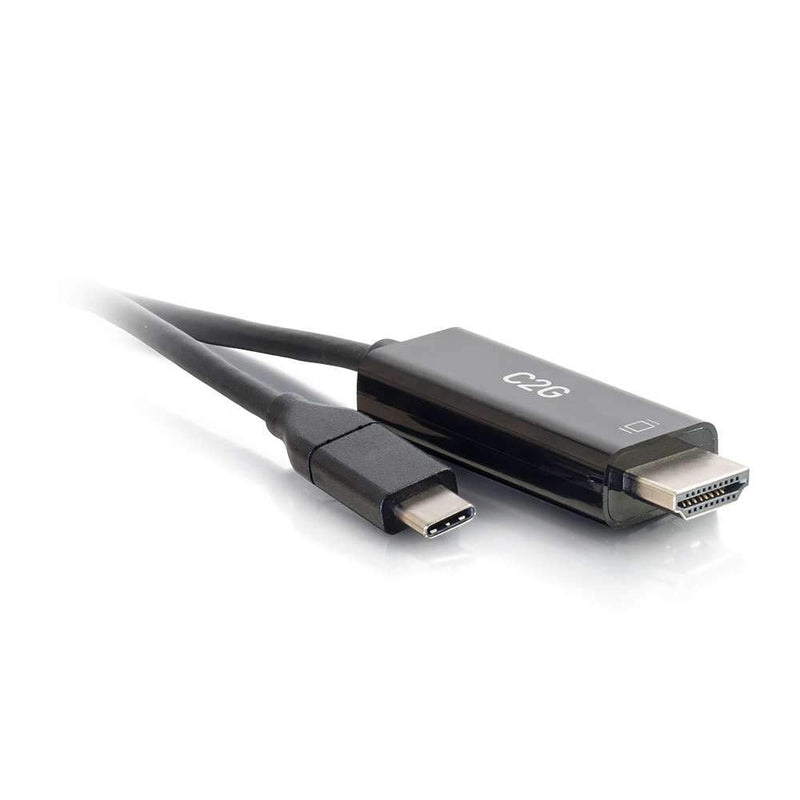 C2G USB C to HDMI, Audio & Video Adapter Cable, USB C Cable, HDMI Cable, 4K 60Hz, 1 Foot (0.3M), Cables to Go 26906, Black
