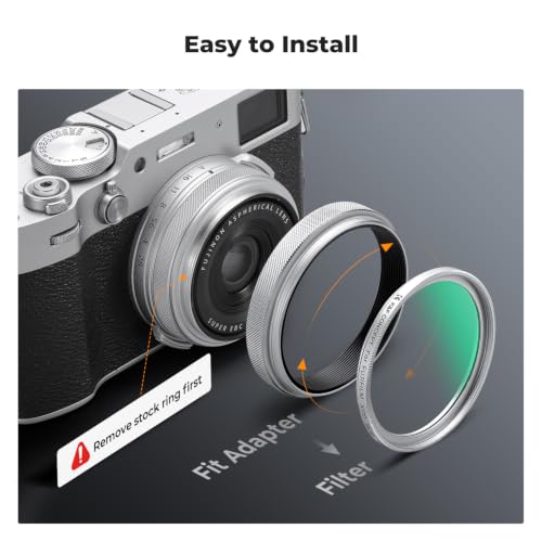 K&F CONCEPT MCUV Filter (Silver Frame) Compatible with Fujifilm X100 Series Silver