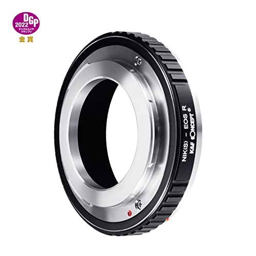 K&F Concept Lens Mount Adapter NIK(S)-EOS R Manual Focus Compatible with Nikon(S) Lens to Canon EOS R Mount Camera Body