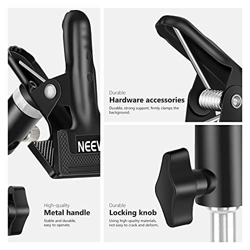 Neewer 3 PCS Photo Studio Heavy Duty Metal Clamp Holder with 5/8" Light Stand Attachment for Reflector CL-02 (3 Pack)