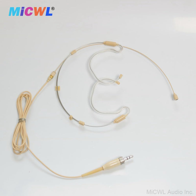 HSP6000 Foldable Headset HeadMic Microphone for Sennheiser G2 G3 G4 BeltPack Wireless 3.5mm Stereo Lock Detachable Dual Ear Hook
