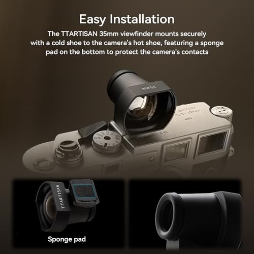 TTARTISAN 35mm Viewfinder, Cold-Shoe Mount External Magnetic Optical View Finder