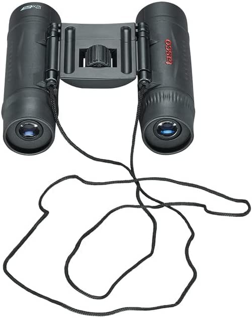 TASCO 178125 Essentials Roof Prism Roof MC Box Binoculars, 12 x 25mm, Black