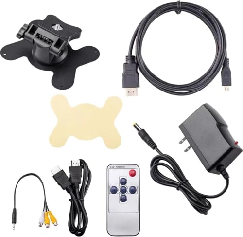 7inch HD LCD Monitor, IPS 1024X600 Resolution Screen, Car Rearview Cameras Monitor with HDMI VGA, 2 Video Input for Backup Camera for Car DVD VCR PC Laptop Raspberry Pi