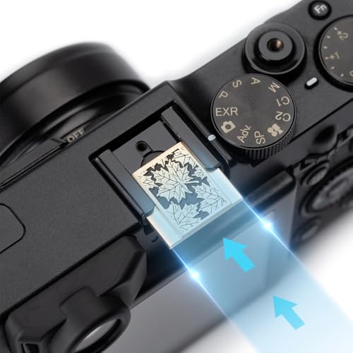 Leaf Camera hot Shoe Cover and Camera Shutter Button for Nikon zf for Fujifilm X-T5 X-T4 X-T3 X-T30 II X-T20 X100VI X100V X100 X-PRO3 X-PRO2 X-S20 X-S10 (Brass Leaf Set) Brass leaf set