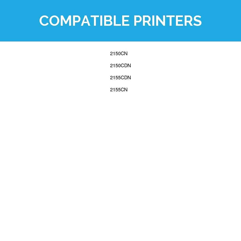 LD Products Compatible Toner Cartridge Replacements for Dell Color Laser 2150 & Dell Multi-Function 2155 High Yield (Black, Cyan, Magenta, Yellow, 4-Pack)