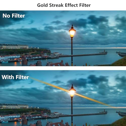 72mm Variable Gold Streak Filter, Special Effects Lens Filter 72mm