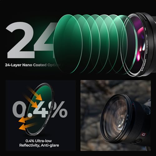 K&F CONCEPT 52mm MC UV Lens Protection Filter with Filter Cap Ultra-Slim