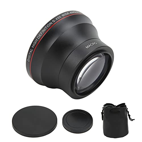 52mm Professional HD Wide Angle Lens, Detachable Macro Lens for Portrait and Landscape Photography, Fits All Lenses with 52mm Thread