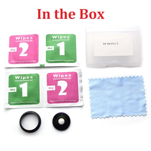 [1 Pcs] Camera Lens Glass Replacement for Insta360 X4, 360° Lens Repair Part with Mounting Ring, Compatible with Insta 360 X4 Action Camera Accessories (Version 1) For X4 (Version 1)