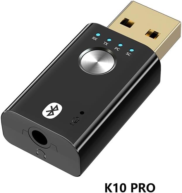 4-in-1 USB Audio Bluetooth Transmitter/Receiver with Surround Sound, 5.1 Channel, AUX Input and Microphone and Accessories