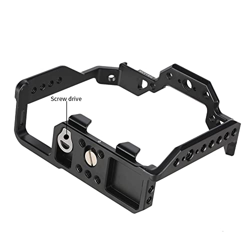 NICEYRIG Compact Cage for Sony Alpha 7V / 7R V/Alpha 7 IV/Alpha 7S III with NATO Rail Double Cold Shoe - 497