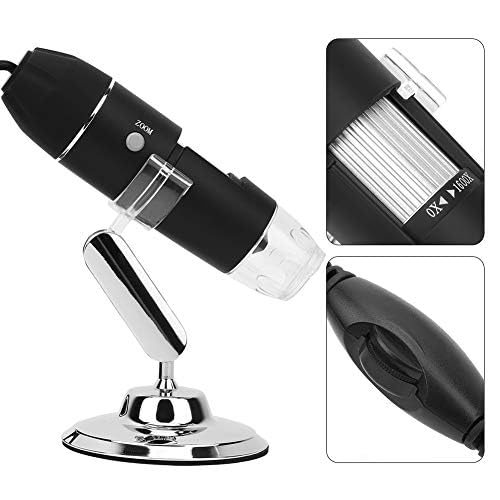 [AUSTRALIA] - USB Digital Microscope 600X with 8 LED Lights Metal Stand Mini Camera for Android 7/8/10 Kids Students Science Projects 