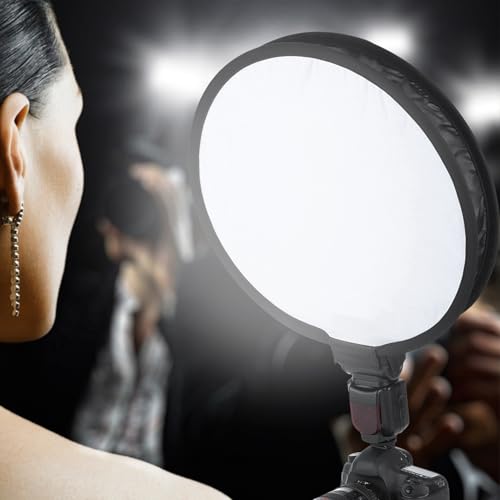 JTLB 40 cm Portable Foldable Round Shape Softbox Diffuser for Camera Flash Light