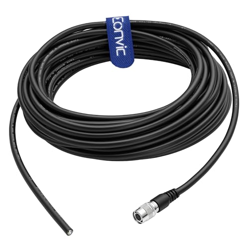 HR10A-7P-6S Hirose 6 Pin Female to Open End High Flex Twisted Power I/O Cable for Cognex Hikvision Basler Keyence Sony AVT GIGE CCD Industrial Cameras 15M/49.2ft Straight