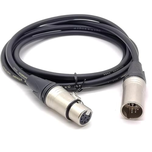 7 Pin XLR Connector Cable, XLR Microphone Cable, Balanced Male to Female Mic Audio Cable for Microphone and Audio Interface Compatible with All Tube mic (3 Meter/10Ft) XLR Connector Cable-3 Meter