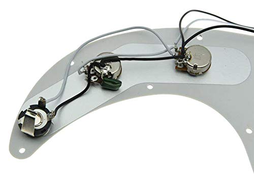 [AUSTRALIA] - KAISH Pre-wired Bass Pick Guard Loaded P Bass Pickguard for Precision P Bass White 3 Ply 