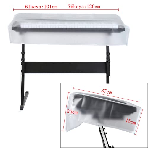 OriGlam Piano Keyboard Dust Cover, Transparent, Waterproof, Fits 61/76/88 Keys