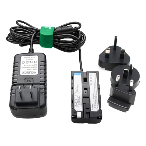 AC Power Supply Adapter to NP-F550/970/750 Dummy Battery for Blackmagic Video Assist, Atomos Ninja Shinobi, Feelworld, SmallHD, Hollyland Monitor, 12V 3A
