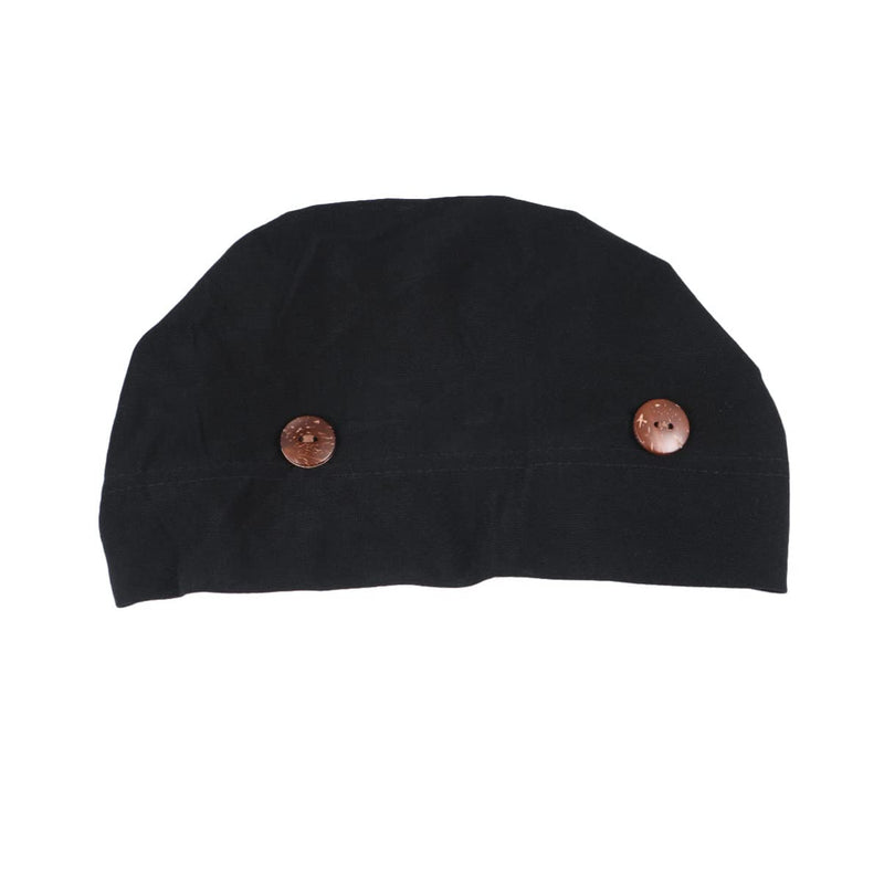 iplusmile Chemotherapy Hat with Buttons Turbans Hat Chemo Hat Headwear Sleep Cap Headwrap Cancer Slouchy Hat Peeling Hat Bouffant Hats for Women Black M