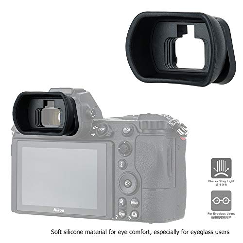 JJC Wired Intervalometer Timer Remote & DK-29 Soft Rubber Eyecup Eye Cup for Nikon Z5 Z6 Z7 Z6II Z7II Z6 II Z7 II Cameras