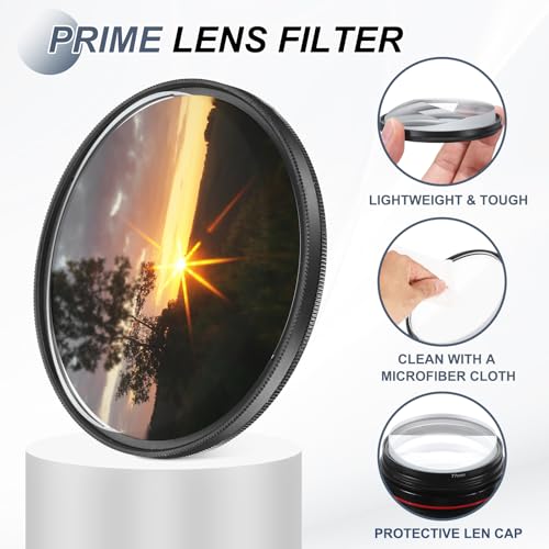 PATIKIL 49mm Camera Blur Filter, Ghost Center Field Motion Super Speed Blur Filter Ghost Cinematic Effect Double Sided Effect Photography Prism for Photo Video Camera DSLR, Black