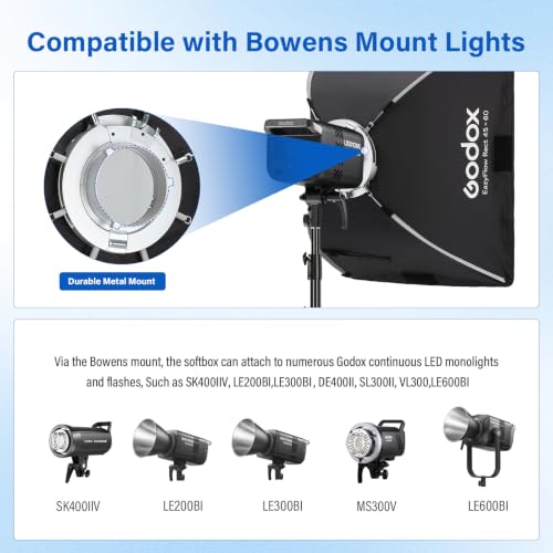 Godox EazyFlow Mini Softbox 45cm*60cm/17.7in*23.6in with Grid 17.7in*23.6in