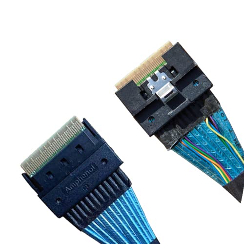 𝐃𝐢𝐋𝐢𝐧𝐤𝐞𝐫 𝐒𝐥𝐢𝐦𝐒𝐀𝐒 8X to 2*𝐔.𝟐 𝐍𝐕𝐌𝐞 Adapter,𝐒𝐅𝐅-𝟖𝟔𝟓𝟒 74pin to 2*𝐒𝐅𝐅-𝟖𝟔𝟑𝟗 68pin Cable with Power, 75CM(Broadcom MPN 05-60005-00，CBL-SAST-0953)