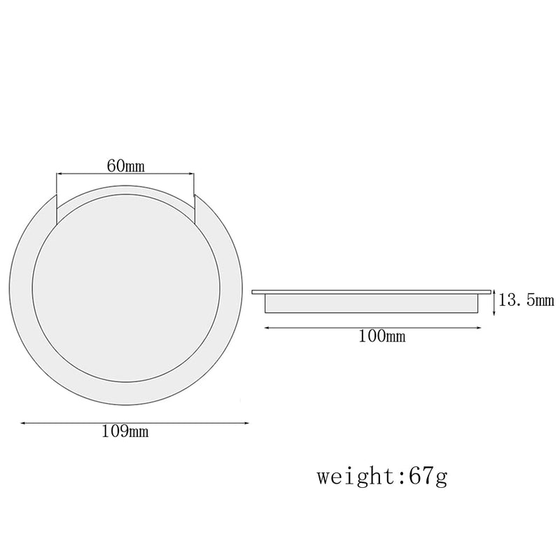 Guitar Soundhole Cover, 4 inch Sound hole Rubber Cover for Acoustic Guitar (Black) Black