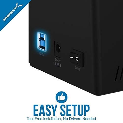 Sabrent USB 3.0 to SATA I/II/III Dual Bay External Hard Drive Docking Station + USB 3.0 to SSD / 2.5-Inch SATA I/II/IIIHard Drive Adapter