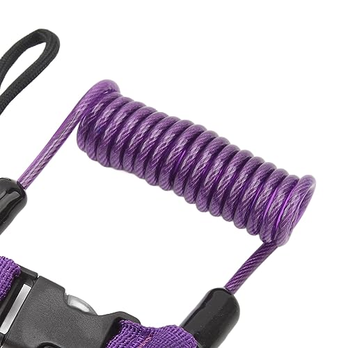 VGEBY Diving Camera Spring Rope, Stainless Steel Diving Anti Lost Hook Spring Rope Coiled Lanyard for Diving Outdoor Climbing Purple