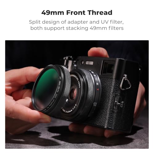 K&F CONCEPT MCUV Filter (Black Frame) Compatible with Fujifilm X100 Series Black