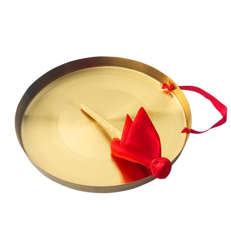 Chinese gong,Chinese Traditional Percussion Instrument is Suitable for Family Offices to Celebrate，Authentic Chinese Wind Gong,Hand Selected For Quality (36cm/14.2inch) 36cm