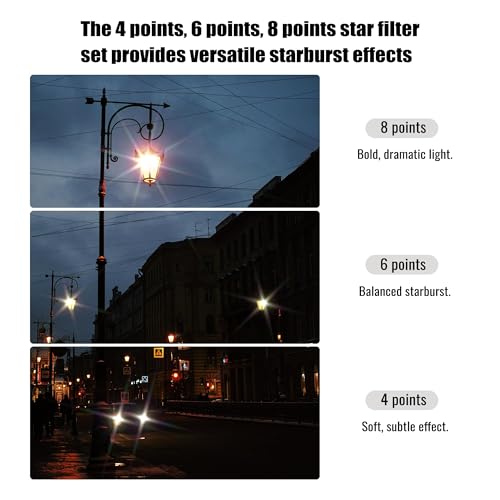 Walking Way 72mm Star Filter Set, 4-6-8 Points
