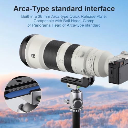 LEFTFOTO Replacement Lens Foot for Sony FE 400-800mm F6.3-8 G OSS (SEL400800G) Lens Tripod Mount Rings Stand Base with Arca Plate