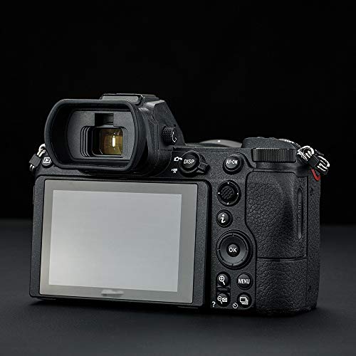 DK-29 Eye Cup + Upgraded Hand Strap: Soft Silicon Camera EVF Viewfinder Eyecup Eyepiece for Nikon Z6III Z5II Z6II Z7II Z6 Z7 Z5 with Upgraded Quick Release Soft Neoprene Camera Hand Wrist Grip Strap